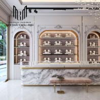 Tủ vàng GCN 05 - Tinh tế với chất liệu gỗ MDF phủ melamine vân đá